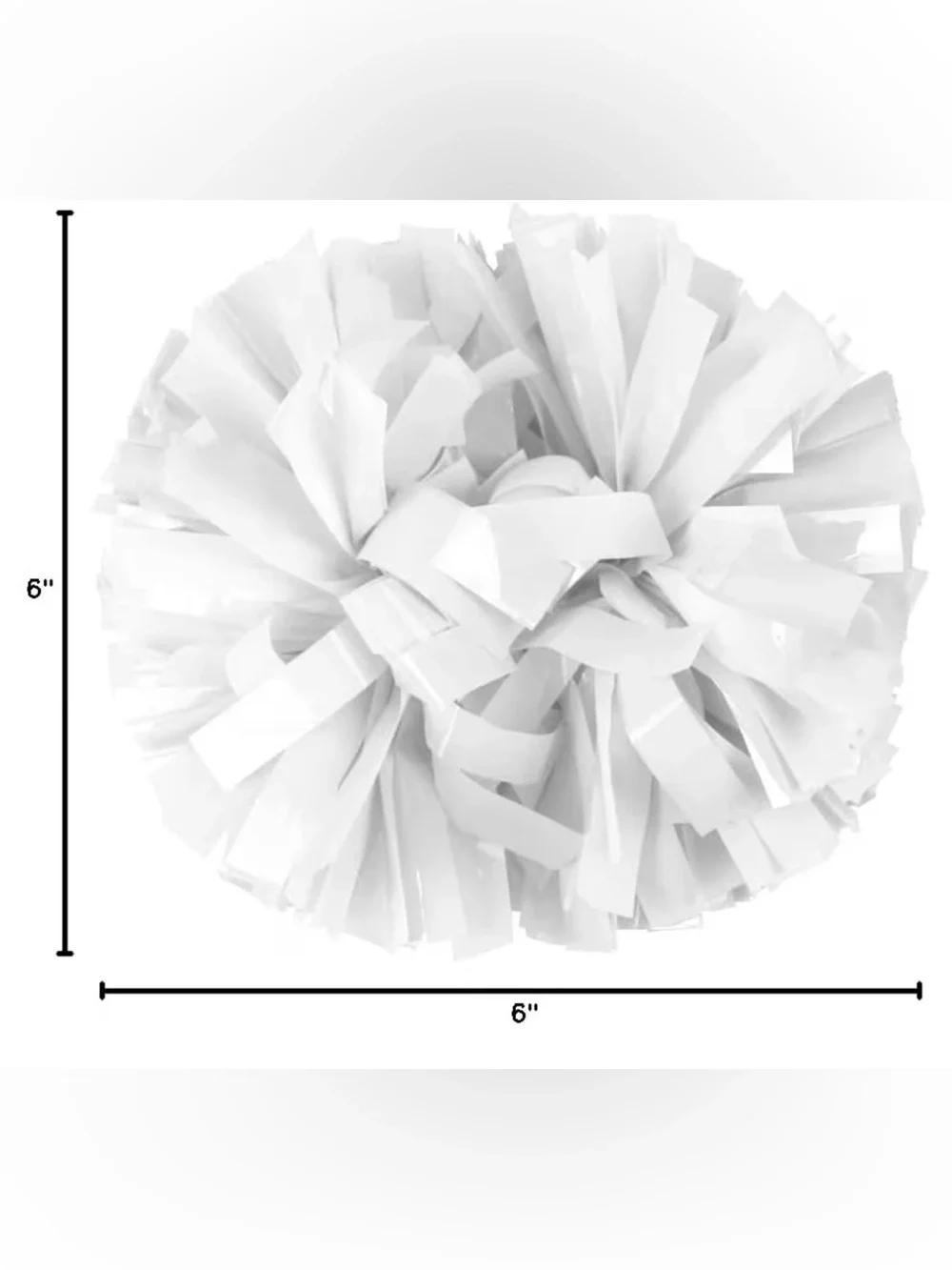 White Cheerleading Pom Poms - Set of 2